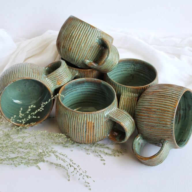 Seafoam Serrated Mug- 220ml