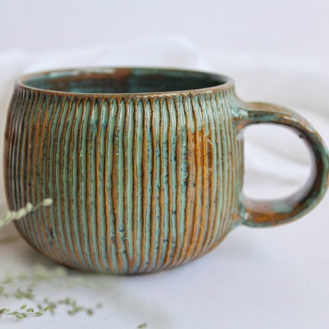 Seafoam Serrated Mug- 220ml - Image 3