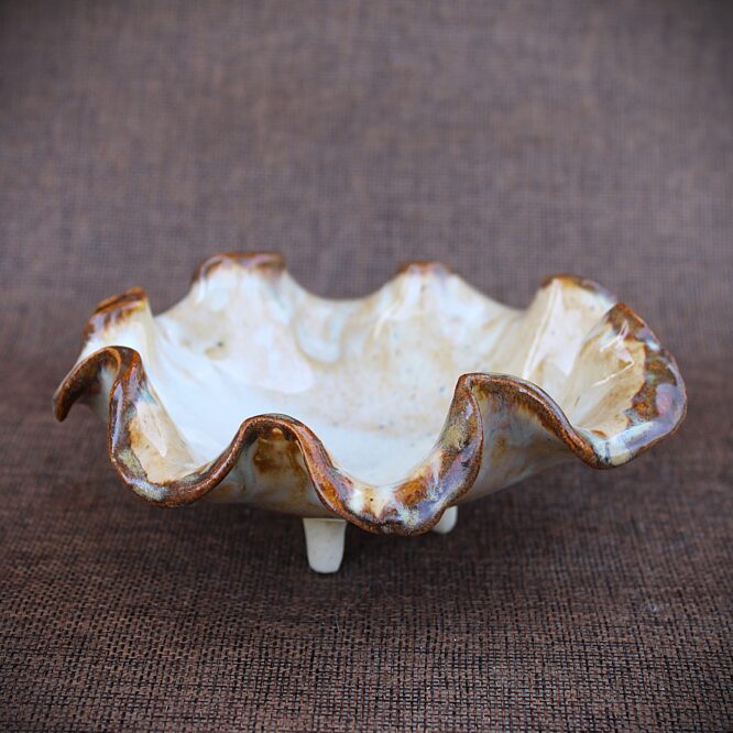 Rustic Swirl Bowl- with Legs - Image 11